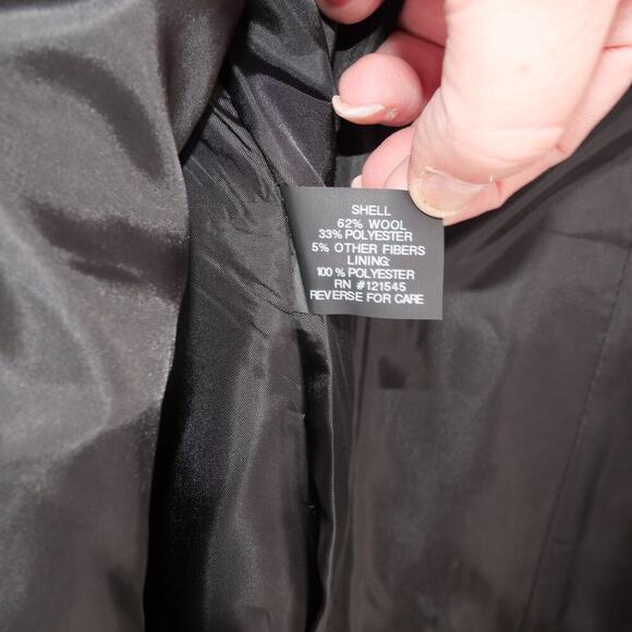 NEW London Fog Women's 2X Gray Wool Blend Pea Coat Women's 1X With Scarf - Picture 9 of 12